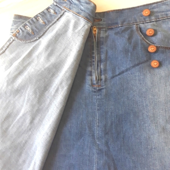 ENERGIE DENIM WRAP SKIRT SZ 9 - Picture 3 of 6